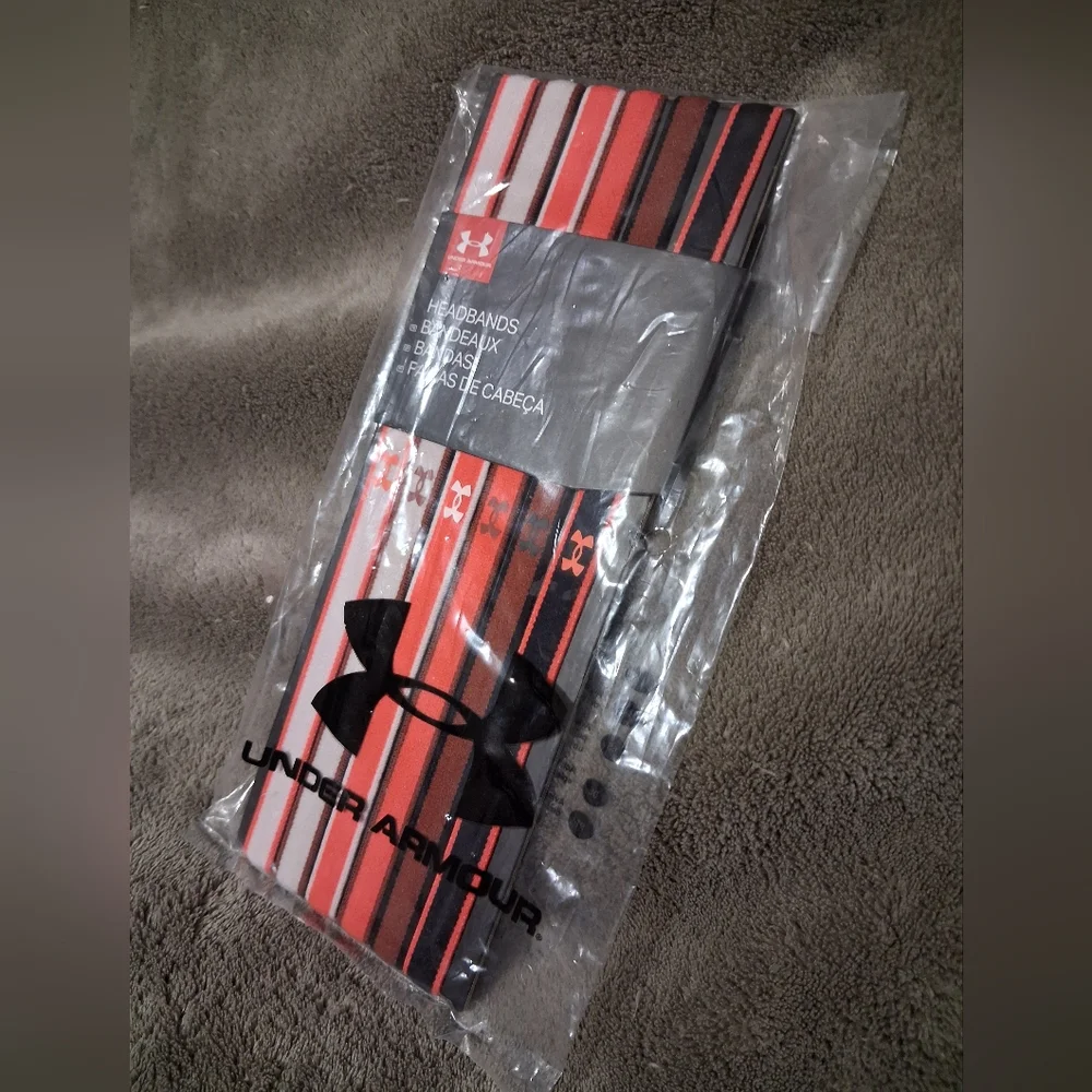 Under Armour 6 mini headbands Black Brown Orange White Women's NWT